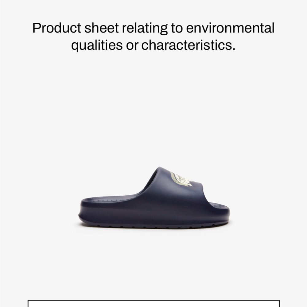 Lacoste Black Slides with White Logo - Picture 2 of 2